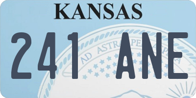 KS license plate 241ANE
