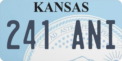 KS license plate 241ANI