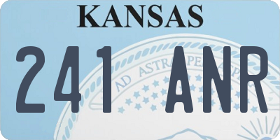 KS license plate 241ANR
