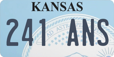KS license plate 241ANS
