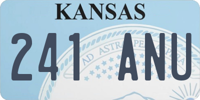 KS license plate 241ANU