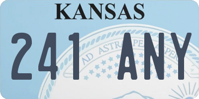 KS license plate 241ANY