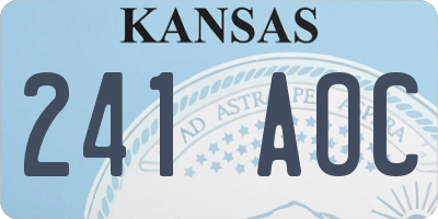 KS license plate 241AOC