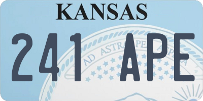 KS license plate 241APE