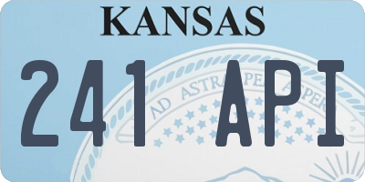 KS license plate 241API