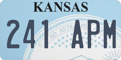 KS license plate 241APM