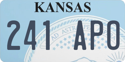KS license plate 241APO