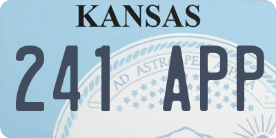 KS license plate 241APP