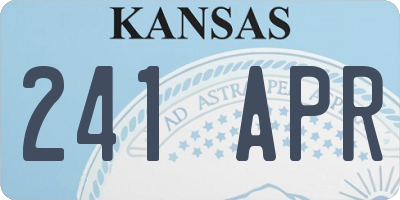 KS license plate 241APR