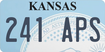 KS license plate 241APS