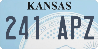 KS license plate 241APZ