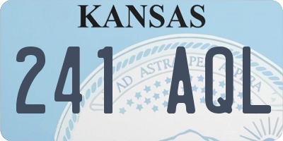 KS license plate 241AQL