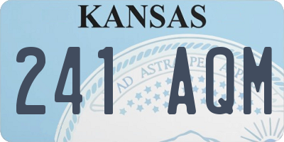 KS license plate 241AQM