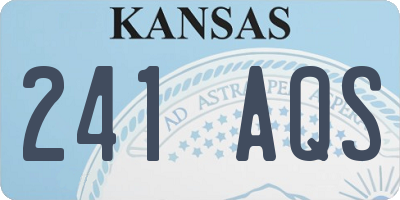 KS license plate 241AQS