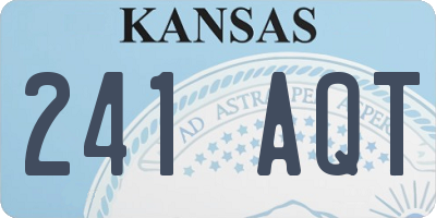 KS license plate 241AQT