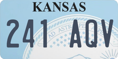 KS license plate 241AQV