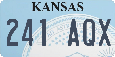 KS license plate 241AQX