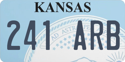 KS license plate 241ARB