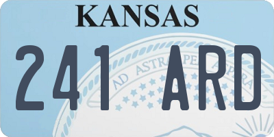 KS license plate 241ARD
