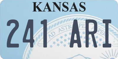 KS license plate 241ARI