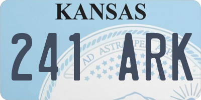 KS license plate 241ARK