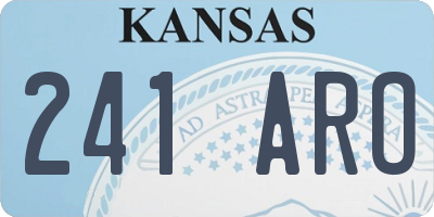 KS license plate 241ARO