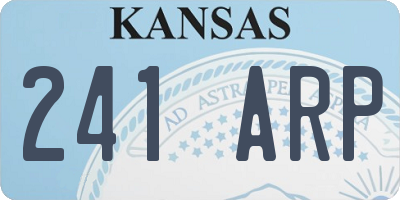 KS license plate 241ARP