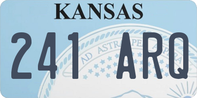 KS license plate 241ARQ
