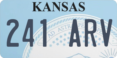 KS license plate 241ARV