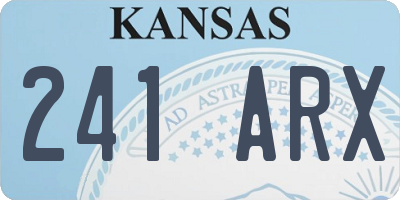 KS license plate 241ARX