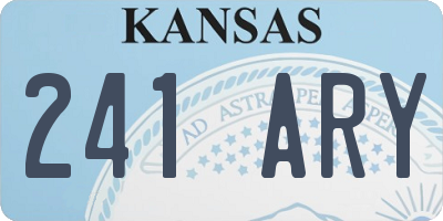 KS license plate 241ARY