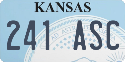 KS license plate 241ASC