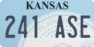 KS license plate 241ASE