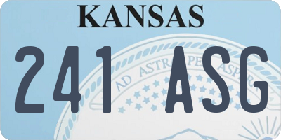 KS license plate 241ASG