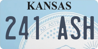 KS license plate 241ASH