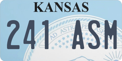 KS license plate 241ASM