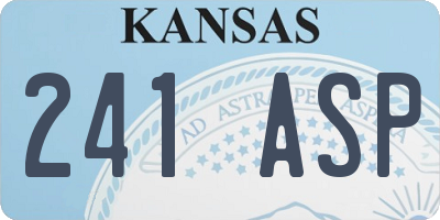 KS license plate 241ASP