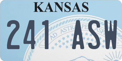 KS license plate 241ASW