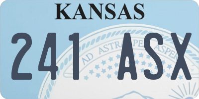 KS license plate 241ASX