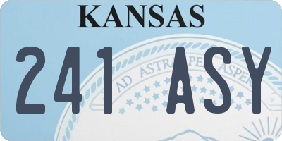 KS license plate 241ASY