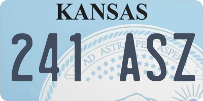 KS license plate 241ASZ