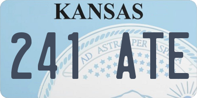 KS license plate 241ATE