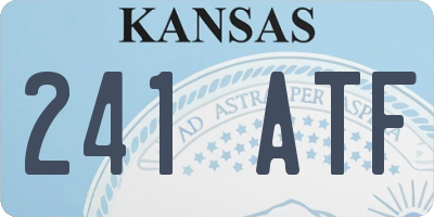 KS license plate 241ATF