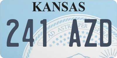 KS license plate 241AZD