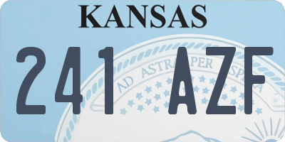 KS license plate 241AZF