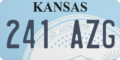 KS license plate 241AZG