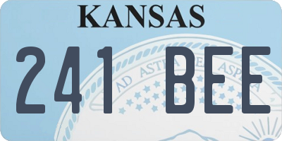 KS license plate 241BEE