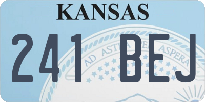KS license plate 241BEJ