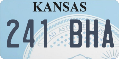 KS license plate 241BHA