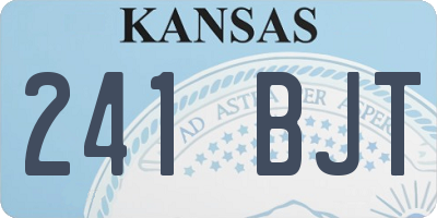 KS license plate 241BJT